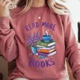 Read More Books Floral Book Reader Art Reading Lover Quote Comfort Colors Sweatshirt Orchid Read More Books Floral Book Reader Art Reading Lover Quote Comfort Colors Sweatshirt Orchid