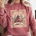 Read Books Be Kind Stay Weird Raven Tarot Reading Coffee Comfort Colors Sweatshirt Orchid