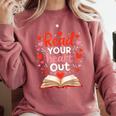Read Your Heart Out Reading Book Lover Valentine Day Comfort Colors Sweatshirt Orchid Read Your Heart Out Reading Book Lover Valentine Day Comfort Colors Sweatshirt Orchid