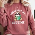 I Read Past My Bedtime Reading Sloth Book Lover Comfort Colors Sweatshirt Orchid