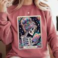 The Reader Tarot Card Women Book Lover Librarian Read Comfort Colors Sweatshirt Orchid