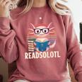 Readsolotl Axolotl Reading Book Lover Kawaii Bookworms Comfort Colors Sweatshirt Orchid Readsolotl Axolotl Reading Book Lover Kawaii Bookworms Comfort Colors Sweatshirt Orchid