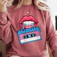 Retro 80s And 90s Cassette Perfect For Nostalgia Comfort Colors Sweatshirt Orchid Retro 80s And 90s Cassette Perfect For Nostalgia Comfort Colors Sweatshirt Orchid