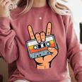 Retro Cassette Tape For 80s & 90s Nostalgia Comfort Colors Sweatshirt Orchid