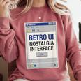 Retro Computer Dialog Box 90s Desktop Interface Nostalgia Comfort Colors Sweatshirt Orchid