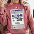 Retro Computer Dialog Box 90s Desktop Interface Nostalgia Comfort Colors Sweatshirt Orchid