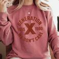 Retro Gen X 1965-1980 Sarcastic Nostalgia Graphic Comfort Colors Sweatshirt Orchid