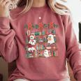 Retro Ghost Reading Book Teacher Librarian Bookish Christmas Comfort Colors Sweatshirt Orchid Retro Ghost Reading Book Teacher Librarian Bookish Christmas Comfort Colors Sweatshirt Orchid
