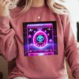 Retro Nostalgia Vaporwave- Error 404 Comfort Colors Sweatshirt Orchid