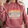 Retro Snack Goals Icon Nostalgia Comfort Colors Sweatshirt Orchid