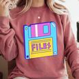 Retro TechnologyOld School Floppy Nostalgia 90s Generation Comfort Colors Sweatshirt Orchid