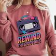 Rewind Good Times Retro VHS Tape Nostalgia 80s 90s Premium Tri-Blend Comfort Colors Sweatshirt Orchid Rewind Good Times Retro VHS Tape Nostalgia 80s 90s Premium Tri-Blend Comfort Colors Sweatshirt Orchid