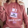 Save Icon IRL Retro Tech Humor Floppy Disk 90s Nostalgia Comfort Colors Sweatshirt Orchid