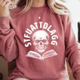 Sexy STFUATTDLAGG With Skull Please Spicy Reading Book Love Comfort Colors Sweatshirt Orchid