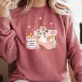 Smells Like Cowboy Romance Book Lover Comfort Colors Sweatshirt Orchid
