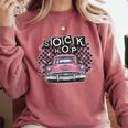 Sock Hop 50s Classic Car Nostalgia 1950s Greaser Comfort Colors Sweatshirt Orchid