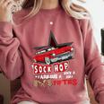 Sock Hop Fabulous Fifties Rock N Roll Automobile Nostalgia Comfort Colors Sweatshirt Orchid