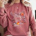 Splash Water Frutiger Aero Y2K Style Clownfish Comfort Colors Sweatshirt Orchid