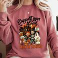 Support Your Local Trick Or Treaters Retro Spooky Nostalgia Comfort Colors Sweatshirt Orchid