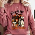 Support Your Local Trick Or Treaters Retro Spooky Nostalgia Comfort Colors Sweatshirt Orchid