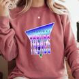 Temporal Trends Vaporwave Style Retro Nostalgia Look Comfort Colors Sweatshirt Orchid