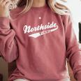 Throwback Northside T-Ball Youth Baseball Retro Nostalgia Premium Comfort Colors Sweatshirt Orchid