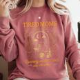 Tired Mom Club Bookish Things Booktrovert Book Lover Comfort Colors Sweatshirt Orchid