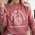 Trigger Warning Dark Romance Reader Bookish No Triggers Book Comfort Colors Sweatshirt Orchid