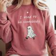 I Used To Be Somebody Nostalgia Halloween Spooky Season Premium Tri-Blend Comfort Colors Sweatshirt Orchid