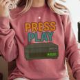 VHS Cassette Retro Analog Nostalgia Theme Premium Comfort Colors Sweatshirt Orchid VHS Cassette Retro Analog Nostalgia Theme Premium Comfort Colors Sweatshirt Orchid