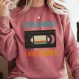 VHS Cassette Tape Retro 80s 90s Nostalgia Premium Comfort Colors Sweatshirt Orchid