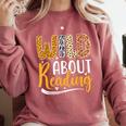 Wild About Reading Lover Bookworm Library Teacher Zoo Animal Comfort Colors Sweatshirt Orchid Wild About Reading Lover Bookworm Library Teacher Zoo Animal Comfort Colors Sweatshirt Orchid