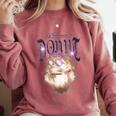 Women's Dungeon Crawler Carl Airbrushed Princess Donut Series Book Comfort Colors Sweatshirt Orchid Women's Dungeon Crawler Carl Airbrushed Princess Donut Series Book Comfort Colors Sweatshirt Orchid