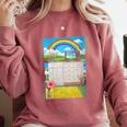 Women's Frutiger Aero Aesthetic Rainbow Glitch Art Comfort Colors Sweatshirt Orchid Women's Frutiger Aero Aesthetic Rainbow Glitch Art Comfort Colors Sweatshirt Orchid