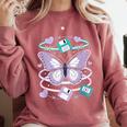 Y2K Butterfly Floppy Disk Art Digital Nostalgia Comfort Colors Sweatshirt Orchid Y2K Butterfly Floppy Disk Art Digital Nostalgia Comfort Colors Sweatshirt Orchid