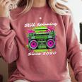 Y2K Home DJ Quarantine Nostalgia Boombox Party Comfort Colors Sweatshirt Orchid Y2K Home DJ Quarantine Nostalgia Boombox Party Comfort Colors Sweatshirt Orchid