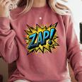 ZAP Comic Book Retro Artwork – Cartoon Collector Comfort Colors Sweatshirt Orchid ZAP Comic Book Retro Artwork – Cartoon Collector Comfort Colors Sweatshirt Orchid