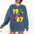 1987 Retro Raised In The 80s Old School Nostalgia Vibes Comfort Colors Sweatshirt Blue Jean 1987 Retro Raised In The 80s Old School Nostalgia Vibes Comfort Colors Sweatshirt Blue Jean