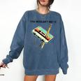 70s 80s 90s Retro Party Costume Nostalgia Cassette Comfort Colors Sweatshirt Blue Jean