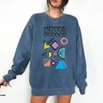 80s Nostalgia Never Forget Comfort Colors Sweatshirt Blue Jean