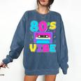 80's Vibe Retro Style Cassette Tape Nostalgia 1980s Party Comfort Colors Sweatshirt Blue Jean