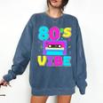 80's Vibe Retro Style Cassette Tape Nostalgia 1980s Party Premium Tri-Blend Comfort Colors Sweatshirt Blue Jean