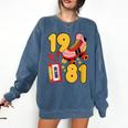 80s Vibes Mixed Tapes & Roller Skates 1981 Nostalgia Retro Comfort Colors Sweatshirt Blue Jean 80s Vibes Mixed Tapes & Roller Skates 1981 Nostalgia Retro Comfort Colors Sweatshirt Blue Jean