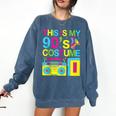 This Is My 90's Costume Retro 1990s Style Cassette Nostalgia Comfort Colors Sweatshirt Blue Jean