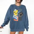 90s Retro Cassette And Walkman Nostalgia Graphic Tee Comfort Colors Sweatshirt Blue Jean