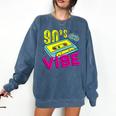 90's Vibe Retro Style Cassette Tape Nostalgia 1990s Party Premium Tri-Blend Comfort Colors Sweatshirt Blue Jean 90's Vibe Retro Style Cassette Tape Nostalgia 1990s Party Premium Tri-Blend Comfort Colors Sweatshirt Blue Jean