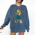 Alice In Wonderland Book Lover Lewis Carroll Rabbit Comfort Colors Sweatshirt Blue Jean