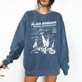 Alien Abduction UFO Lovers Comic Book Style Shirt Comfort Colors Sweatshirt Blue Jean