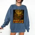 Antiques Collector Writing Retro Nostalgia Curiosity Comfort Colors Sweatshirt Blue Jean Antiques Collector Writing Retro Nostalgia Curiosity Comfort Colors Sweatshirt Blue Jean