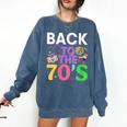 Back To The 70's Mixtape Era Nostalgia Retro 1970 70's Style Comfort Colors Sweatshirt Blue Jean